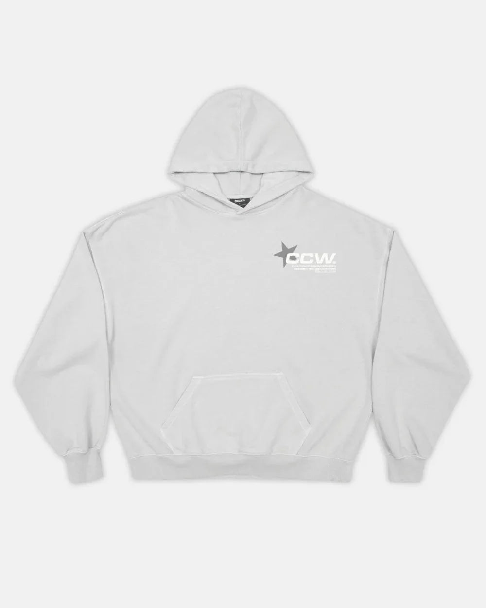 Source photograph: front flat of the Cold Culture Astro Hoodie showing the chest mark, ribbed cuffs and kangaroo pouch pocket